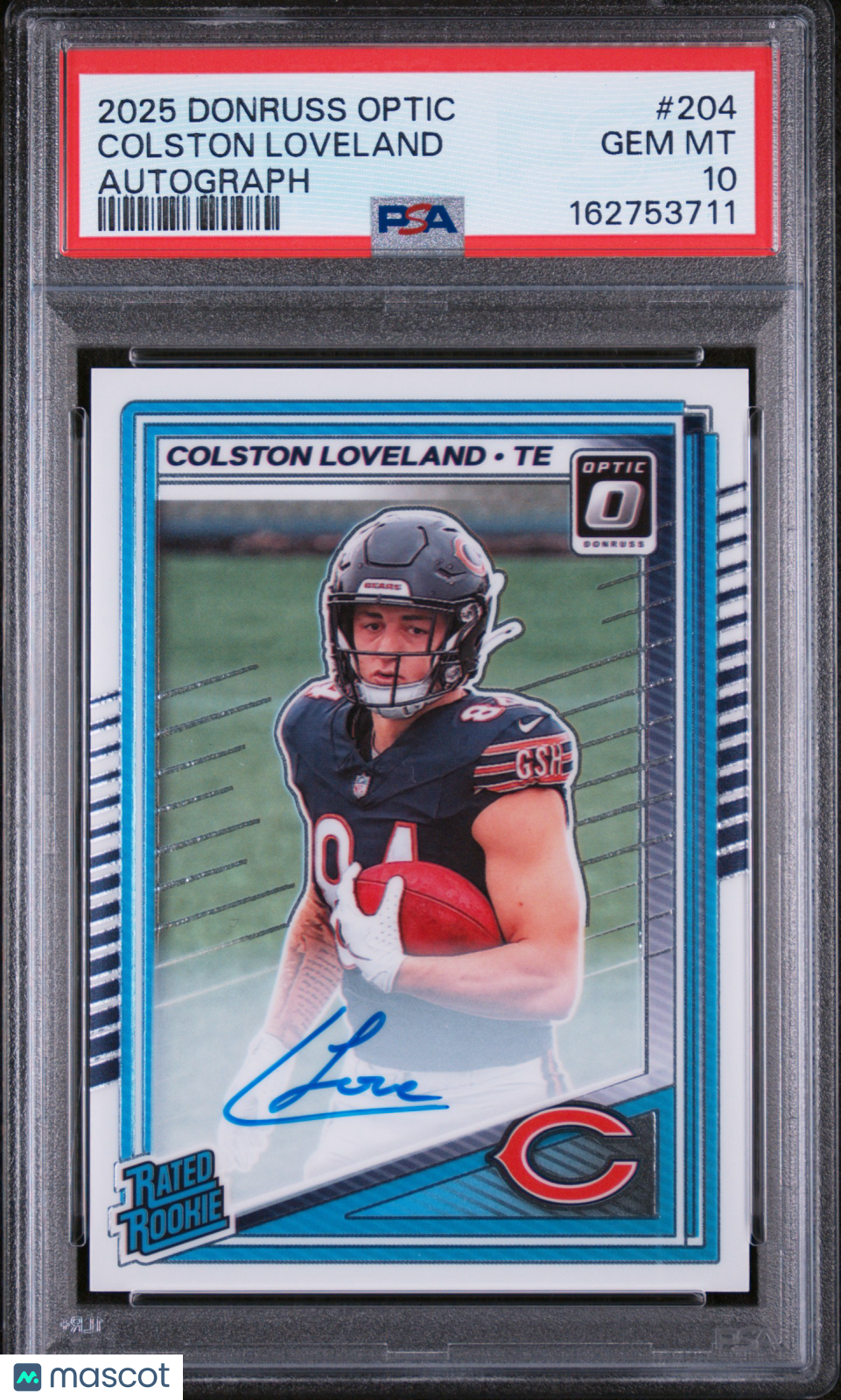 2025 Panini Donruss Optic Colston Loveland #204 Autograph PSA 10