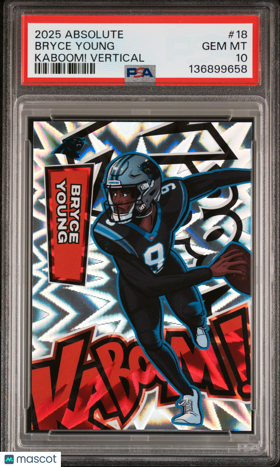 2025 Panini Absolute Kaboom! Vertical Bryce Young #18 PSA 10