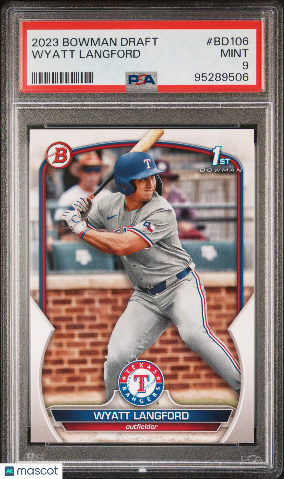 2023 Bowman Draft Wyatt Langford #BD106 PSA 9