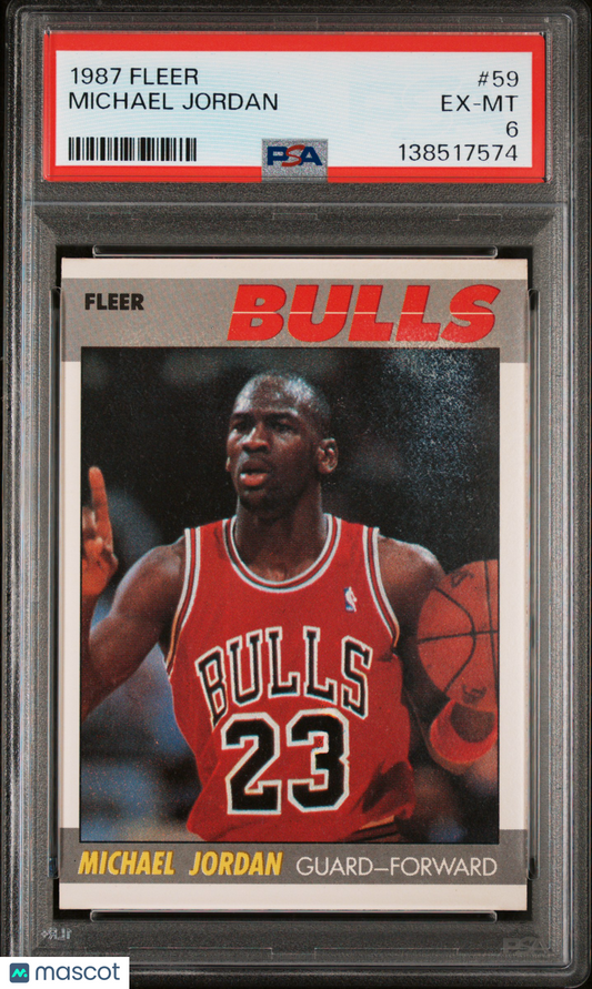 1987 Fleer Michael Jordan #59 PSA 6