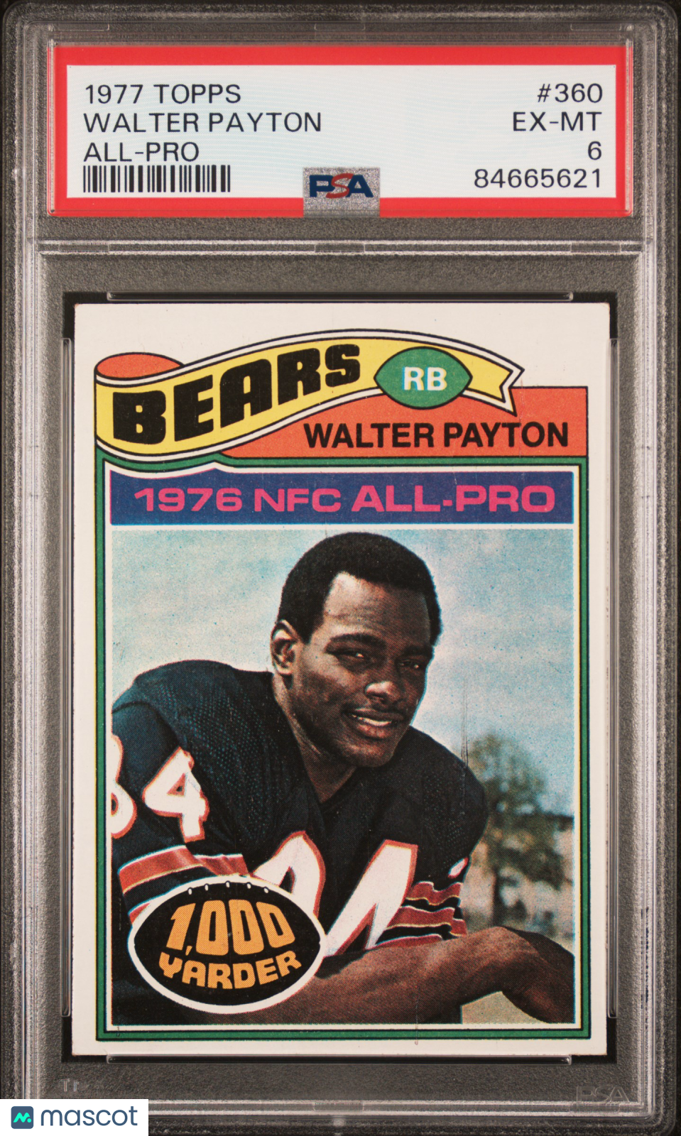 1977 Topps Walter Payton #360 All Pro PSA 6