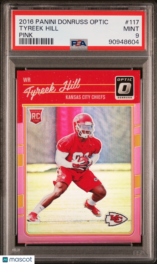 2016 Panini Donruss Optic Tyreek Hill #117 Pink PSA 9