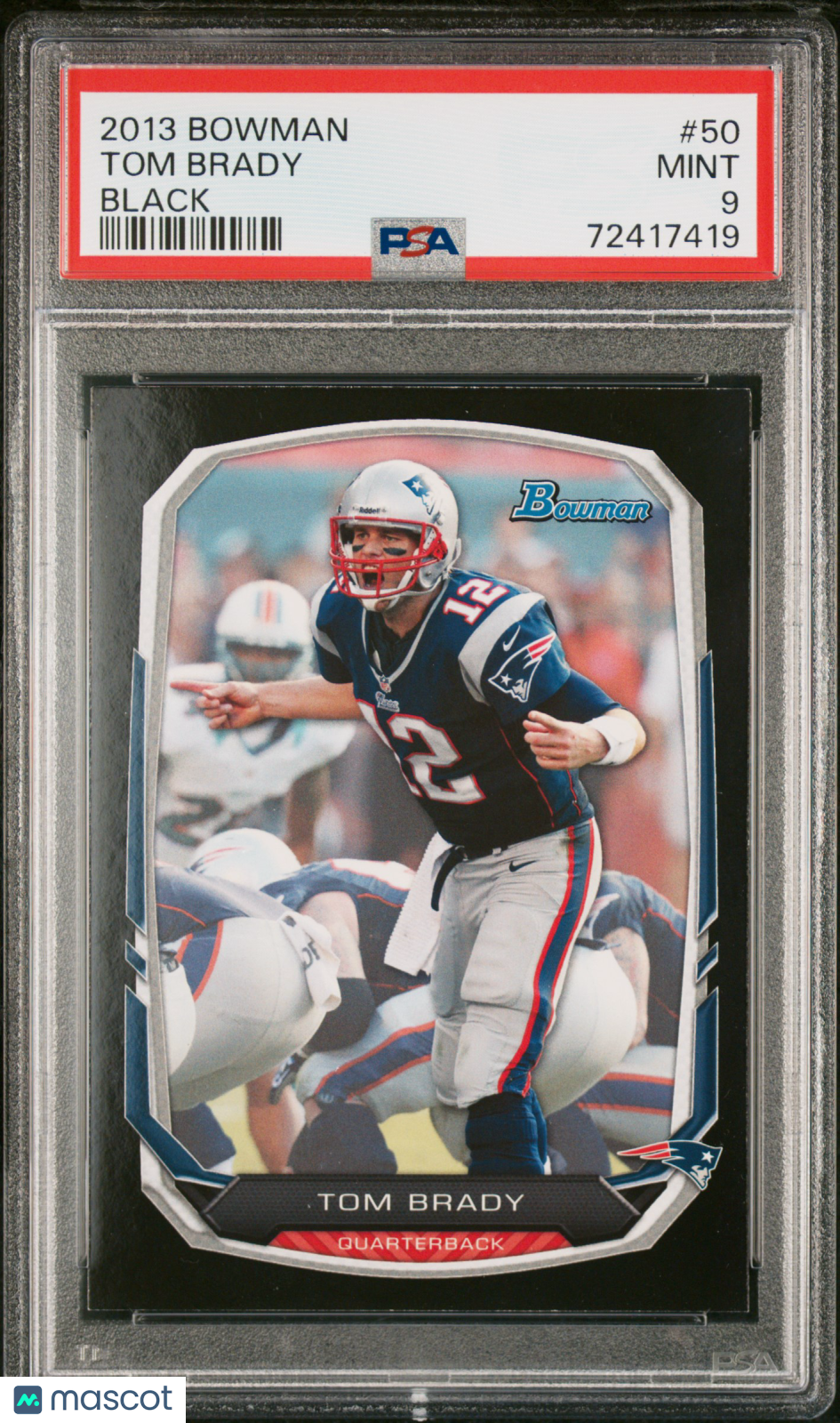 2013 Bowman Tom Brady #50 Black PSA 9