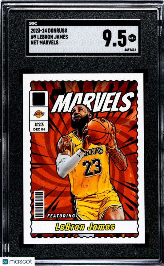 2023 Donruss LeBron James #9 Net Marvels SGC 9.5
