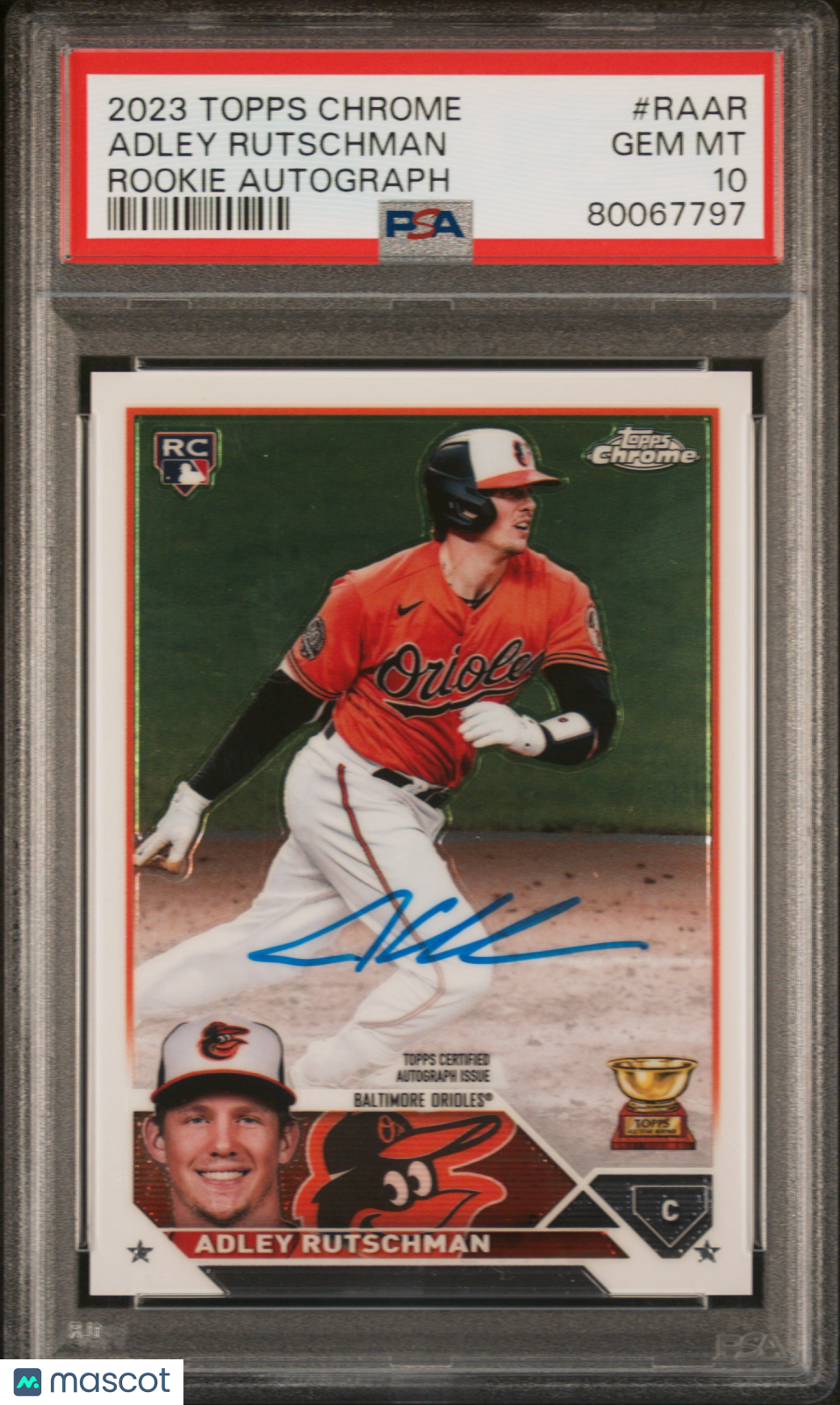 2023 Topps Chrome Rookie Autograph Adley Rutschman #RAAR PSA 10