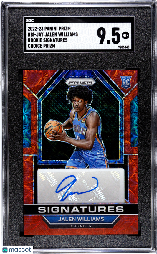 2022 Panini Prizm Jalen Williams #RSI-JAY Rookie Sigs. Choice SGC 9.5