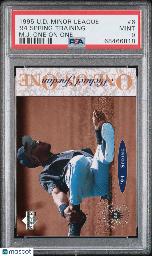 1995 Upper Deck Minor League M.J. One On One '94 Spring Training #6 PSA 9