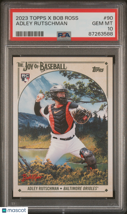 2023 Topps X Bob Ross The Joy Of Baseball Adley Rutschman #90 PSA 10