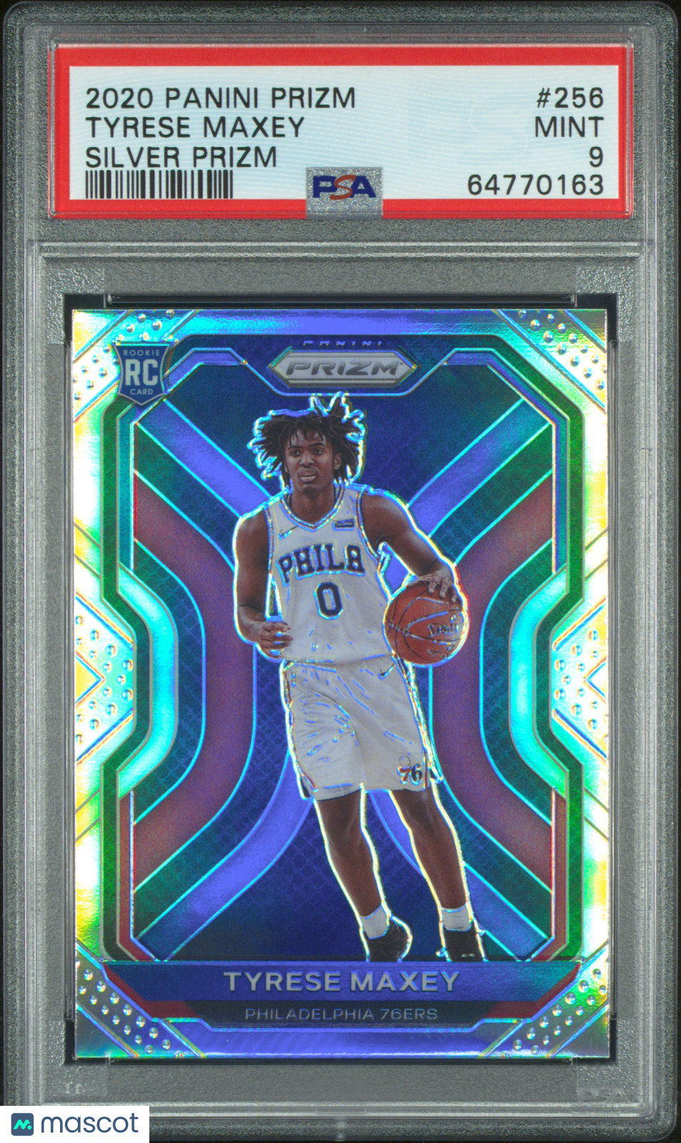2020 Panini Prizm Tyrese Maxey #256 Silver PSA 9