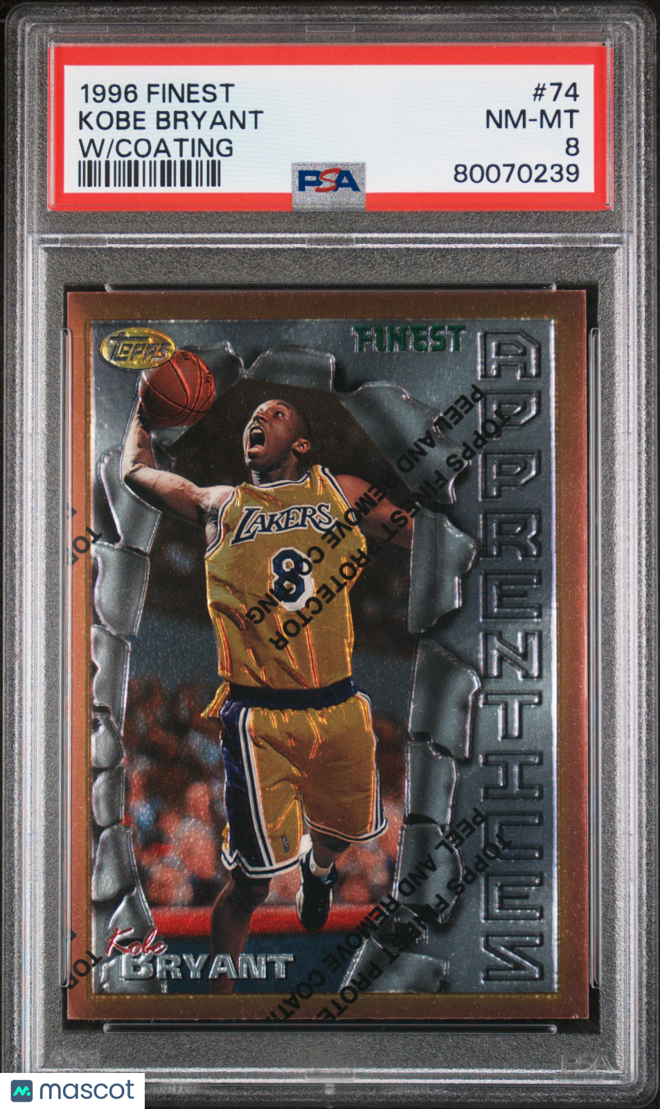 1996 Finest Kobe Bryant #74 W Coating PSA 8