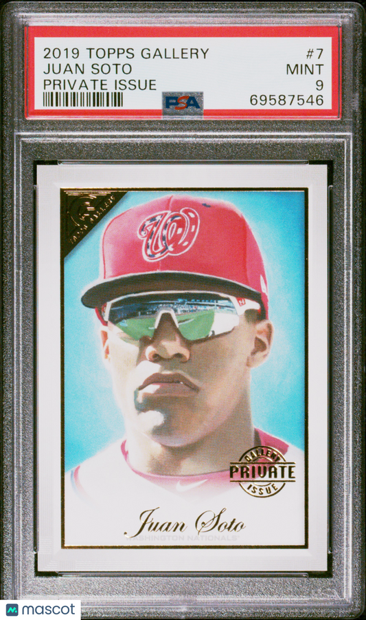 2019 Topps Gallery Juan Soto #7 Private Issue PSA 9