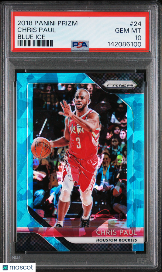 2018 Panini Prizm Chris Paul #24 Blue Ice PSA 10