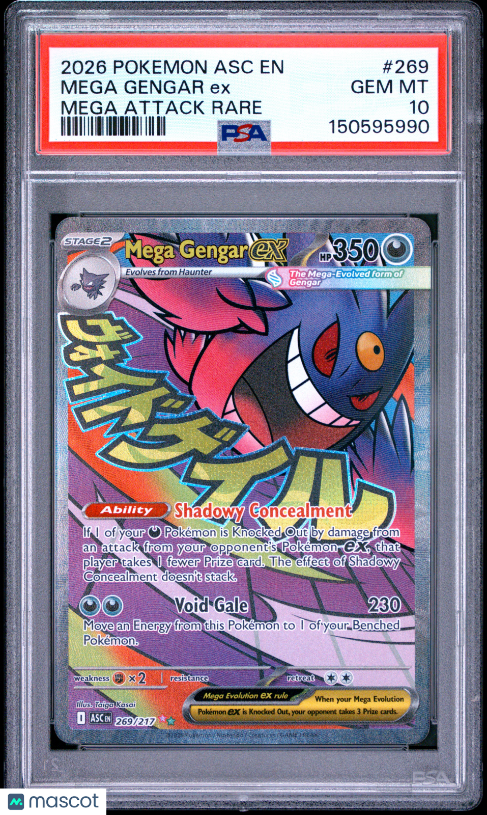 2026 Pokemon Asc EN-Ascended Heroes Mega Gengar EX Mega Attack Rare PSA 10 #269