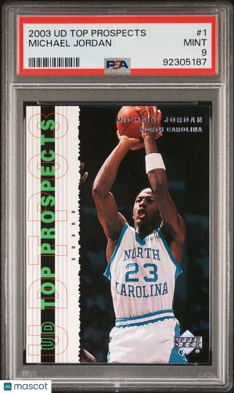 2003 Upper Deck Top Prospects Michael Jordan #1 PSA 9