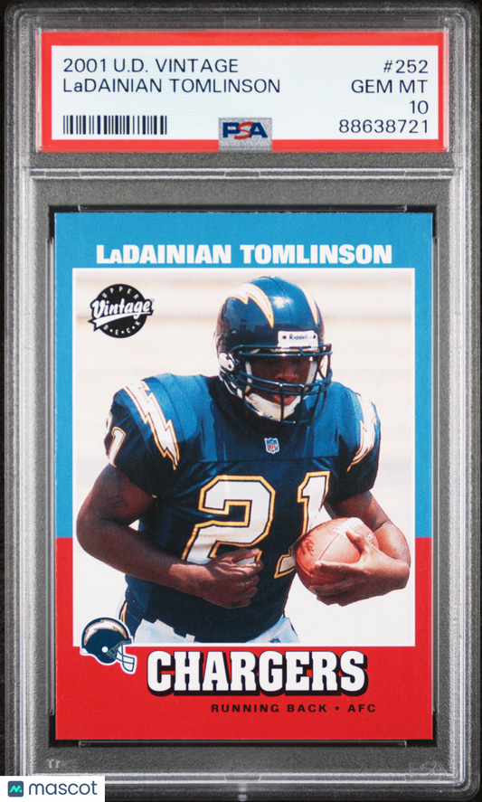 2001 Upper Deck Vintage Ladainian Tomlinson #252 PSA 10