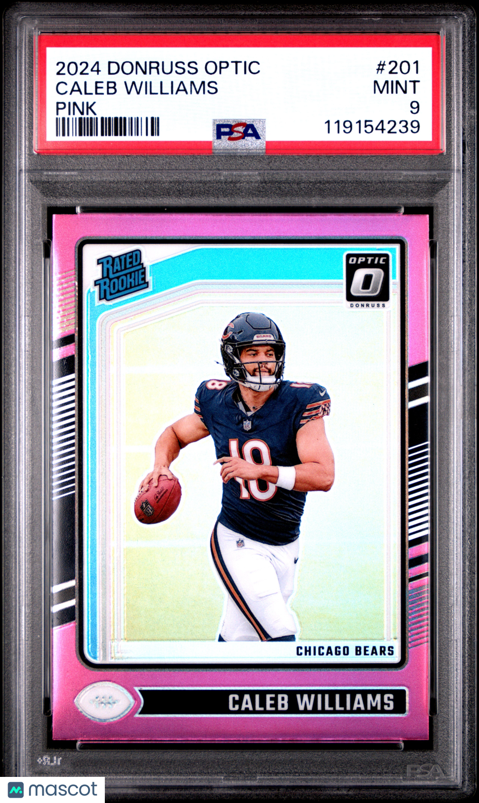 2024 Panini Donruss Optic Caleb Williams #201 Pink PSA 9