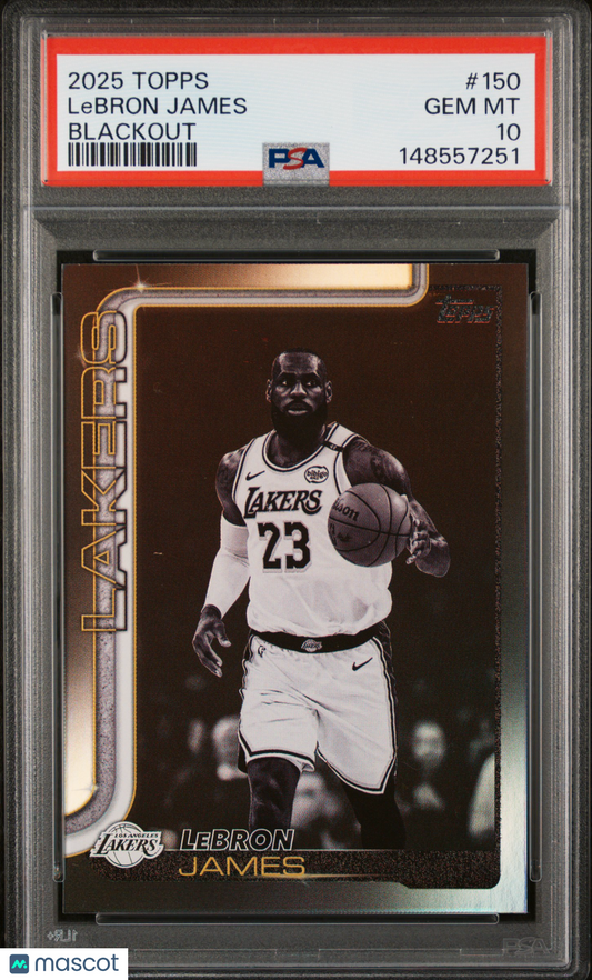 2025 Topps LeBron James #150 Blackout PSA 10