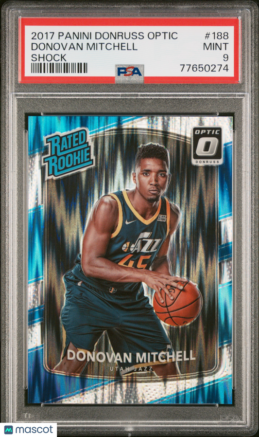 2017 Panini Donruss Optic Donovan Mitchell #188 Shock PSA 9