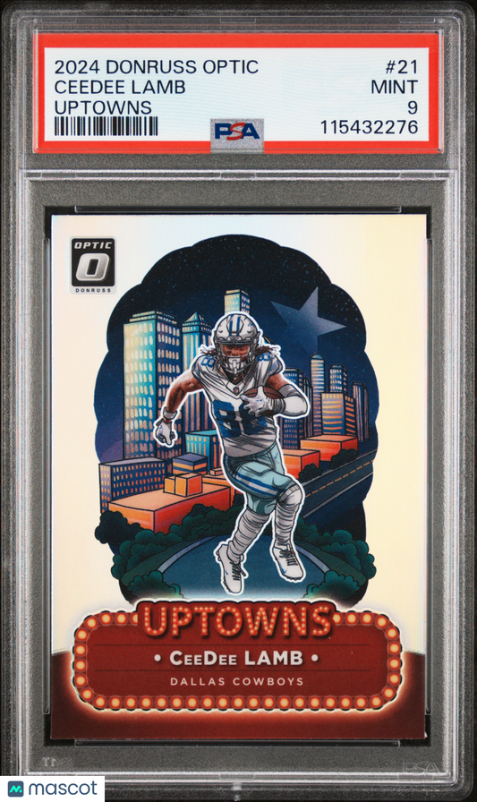 2024 Panini Donruss Optic Uptowns Ceedee Lamb #21 PSA 9
