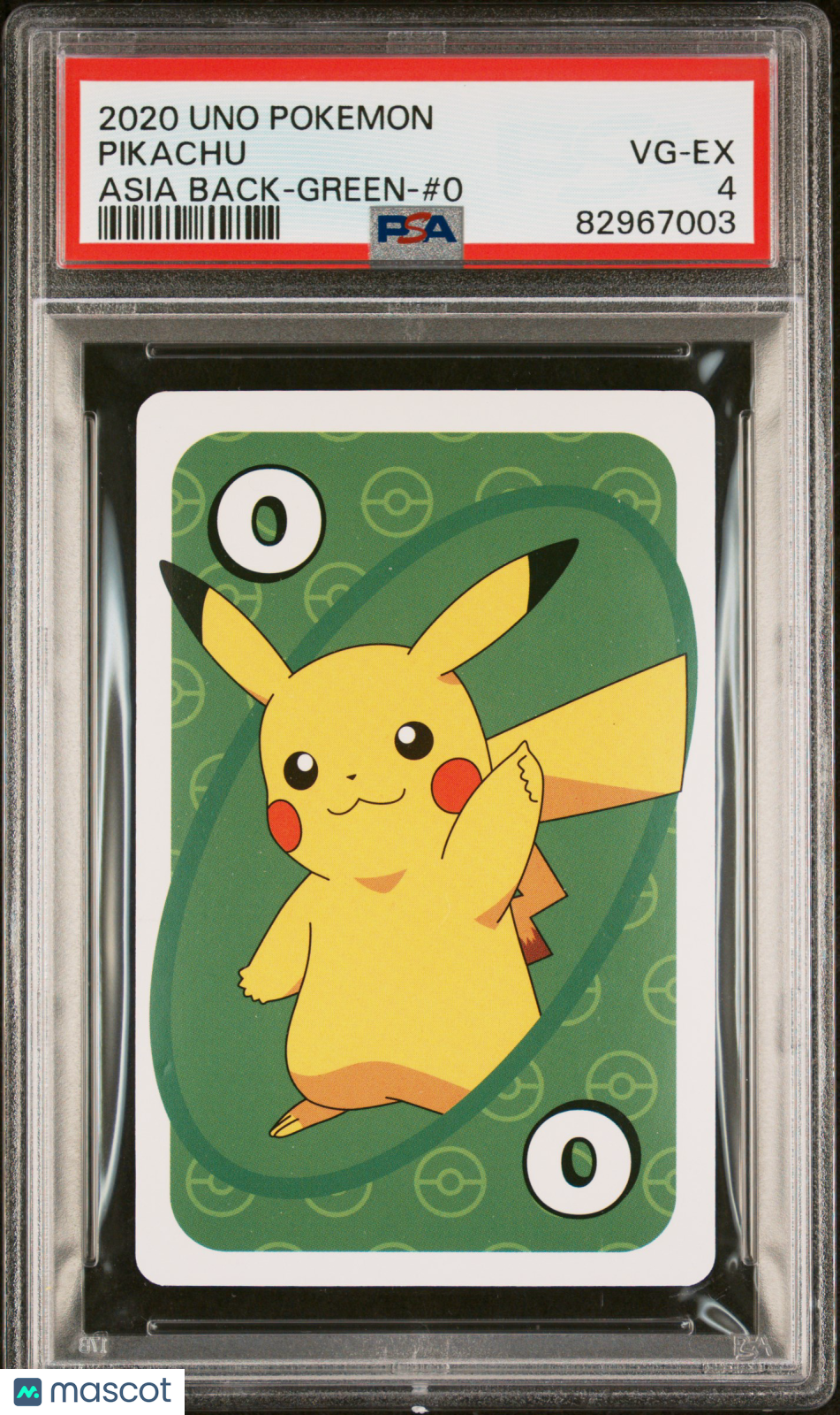 2020 Uno Pokemon Pikachu PSA 4