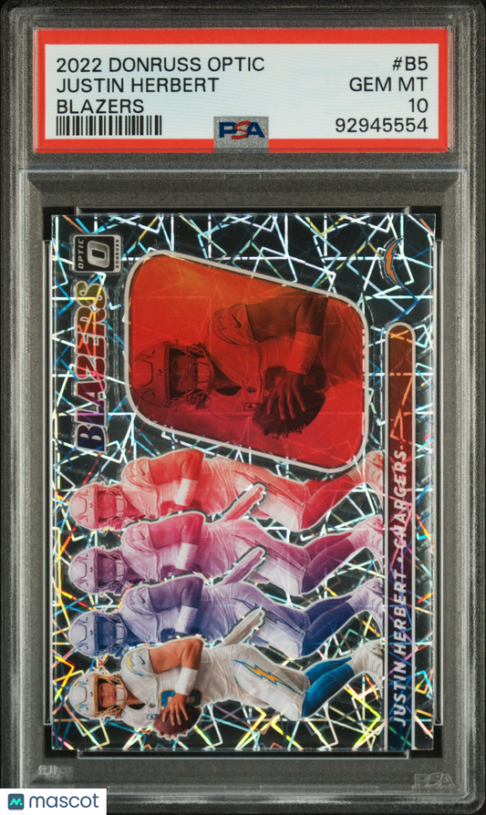 2022 Panini Donruss Optic Blazers Justin Herbert #B5 PSA 10