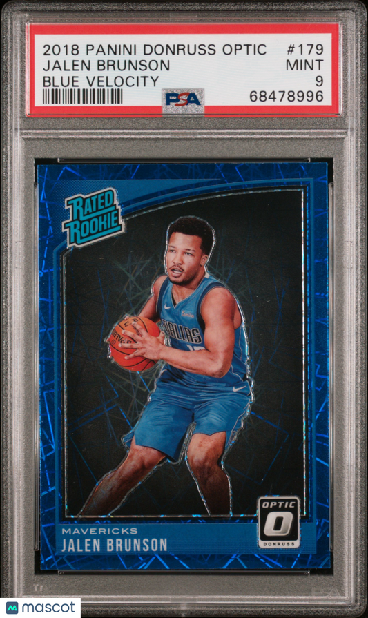2018 Panini Donruss Optic Jalen Brunson #179 Blue Velocity PSA 9
