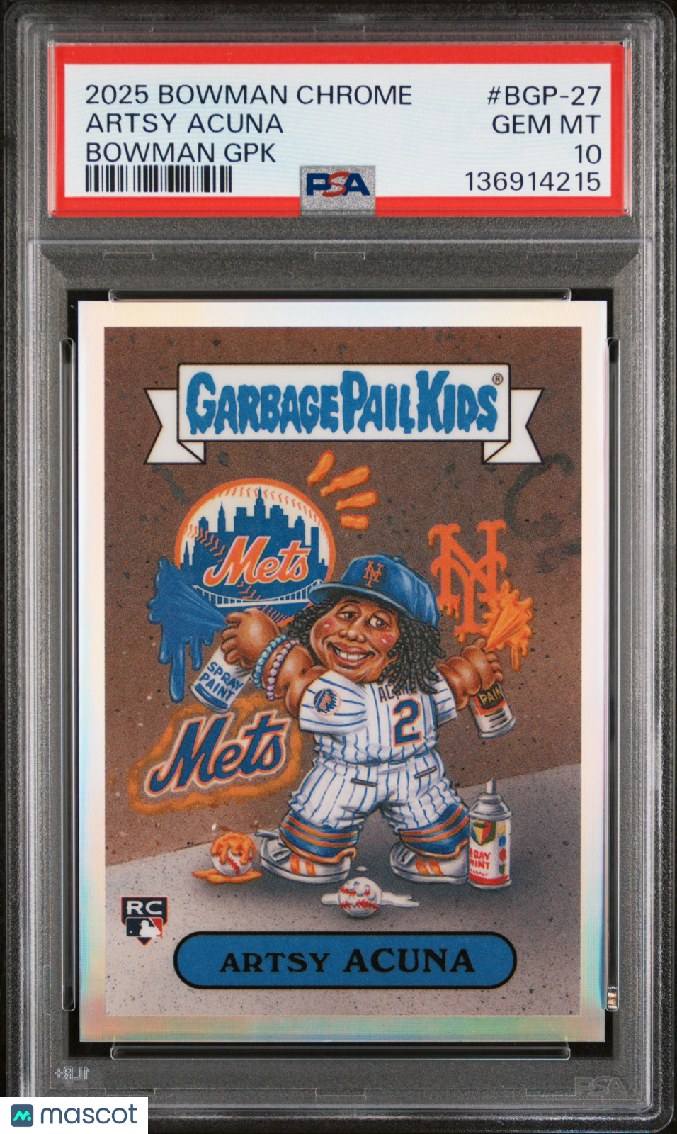 2025 Bowman Chrome Bowman GPK Artsy Acuna #BGP-27 PSA 10