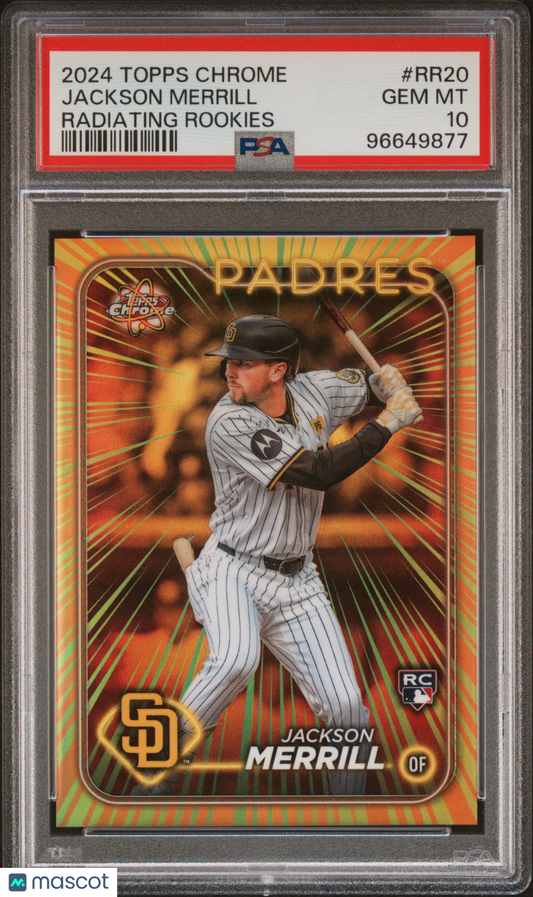 2024 Topps Chrome Radiating Rookies Jackson Merrill #RR20 PSA 10