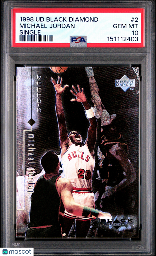 1998 Upper Deck Black Diamond Michael Jordan #2 Single PSA 10