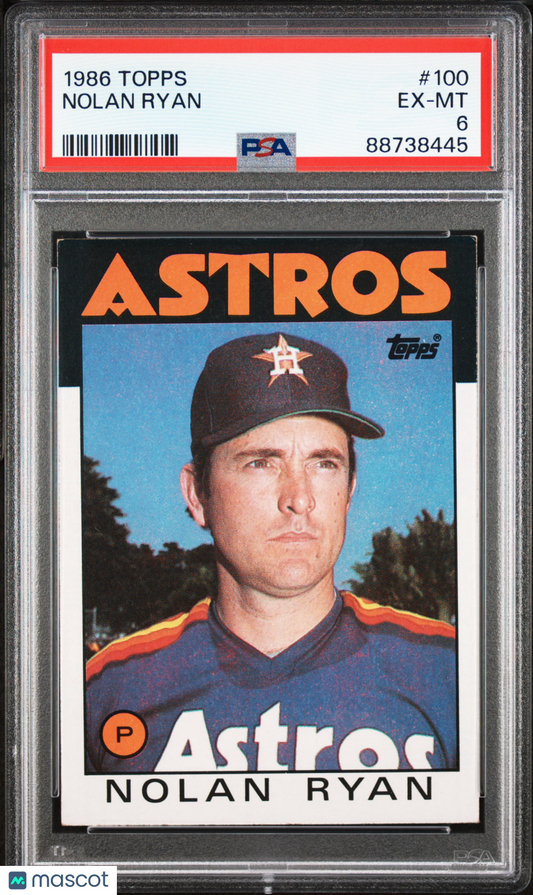 1986 Topps Nolan Ryan #100 PSA 6