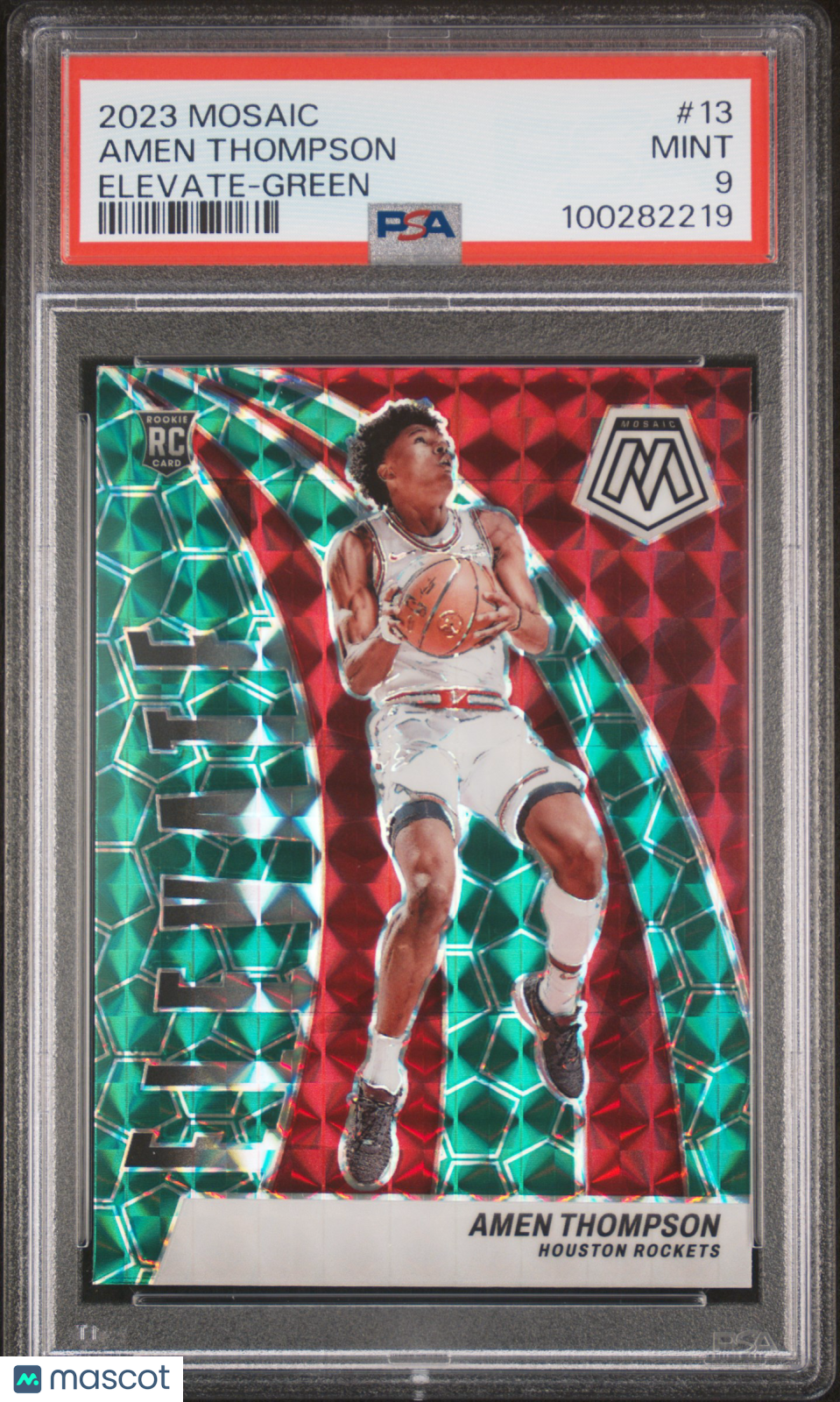 2023 Panini Mosaic Elevate Amen Thompson #13 Green PSA 9