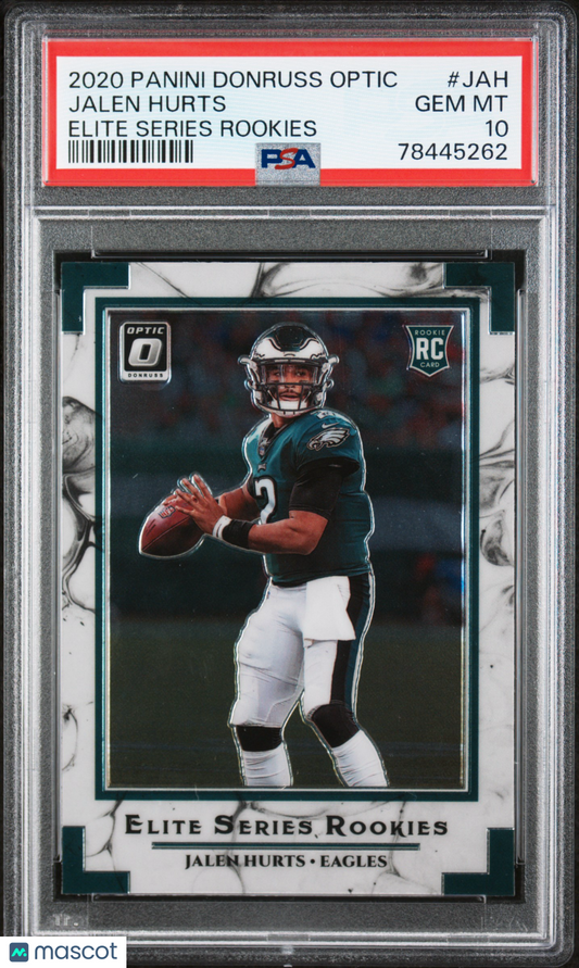 2020 Panini Donruss Optic Elite Series Rookies Jalen Hurts #JAH PSA 10