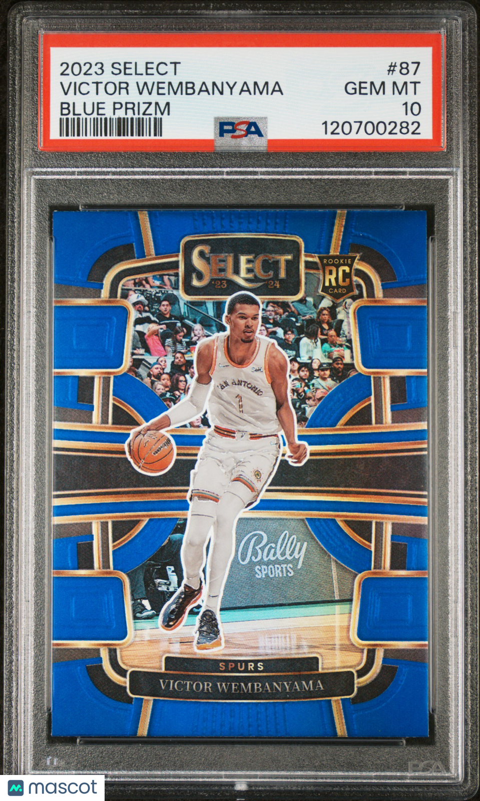2023 Panini Select Victor Wembanyama #87 Blue Prizm PSA 10