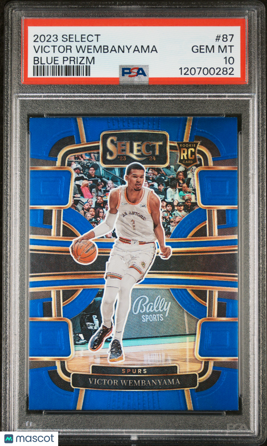 2023 Panini Select Victor Wembanyama #87 Blue Prizm PSA 10