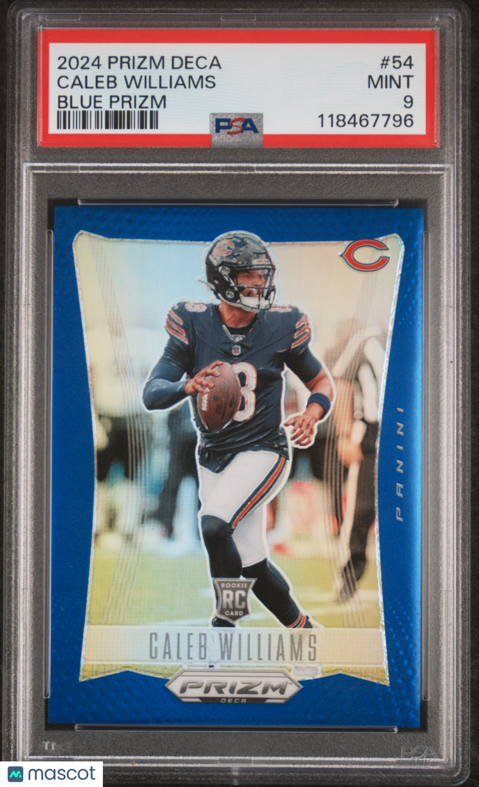 2024 Panini Prizm Deca Caleb Williams #54 Blue /149 PSA 9