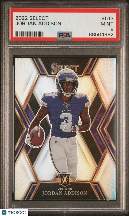 2022 Panini Select Jordan Addison #513 PSA 9