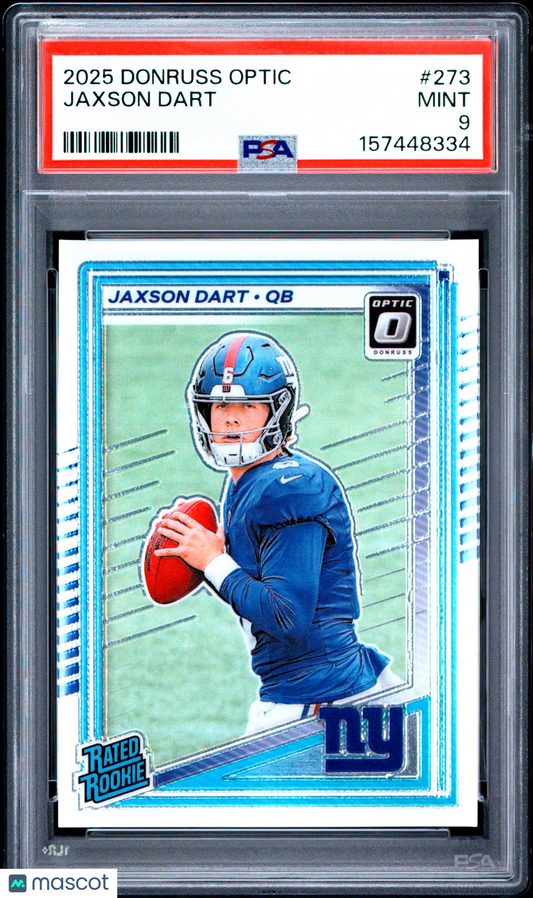 2025 Panini Donruss Optic Jaxson Dart #273 PSA 9