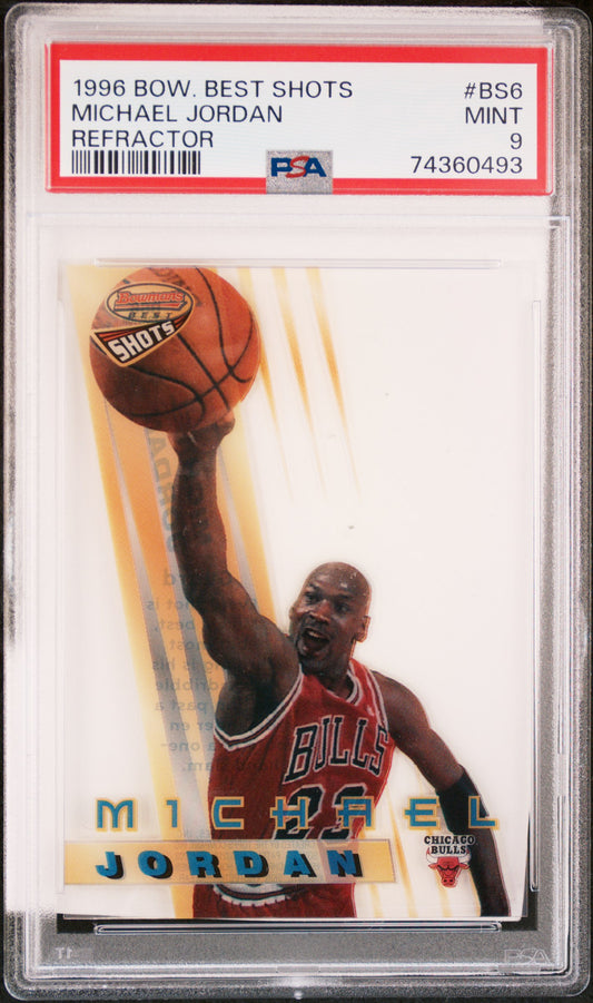 1996 Bowman's Best Best Shots Michael Jordan #BS6 Refractor PSA 9