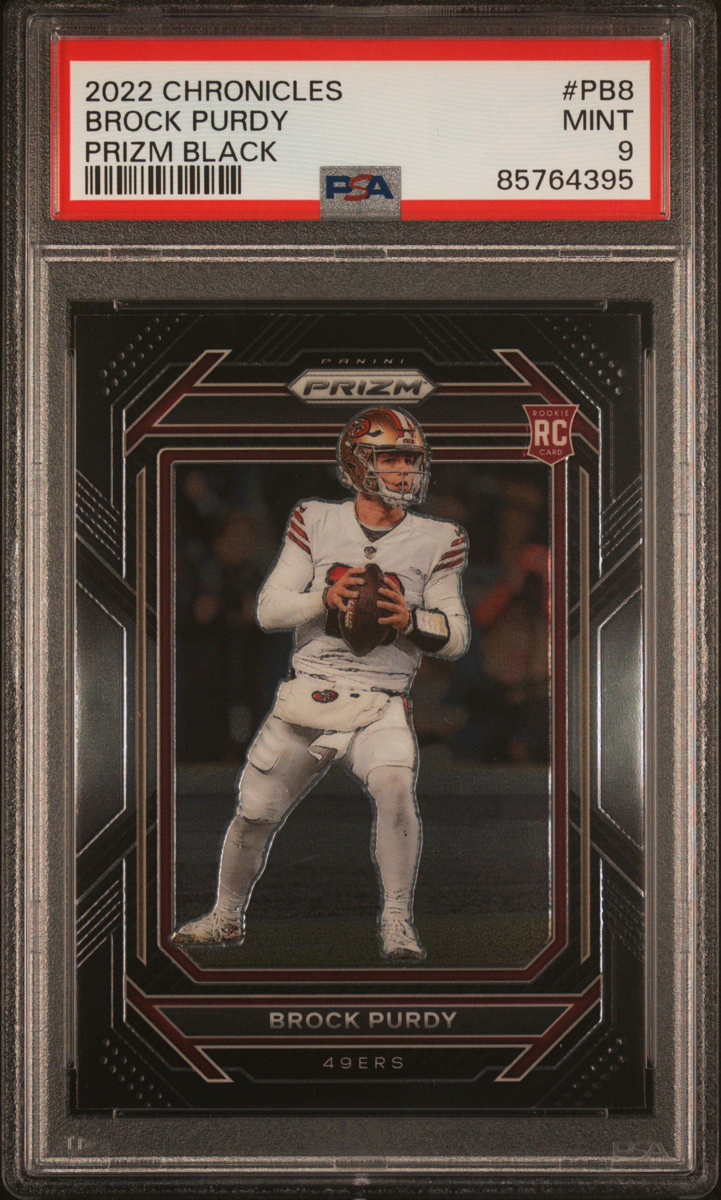 2022 Panini Chronicles Prizm Black Brock Purdy #PB8 PSA 9