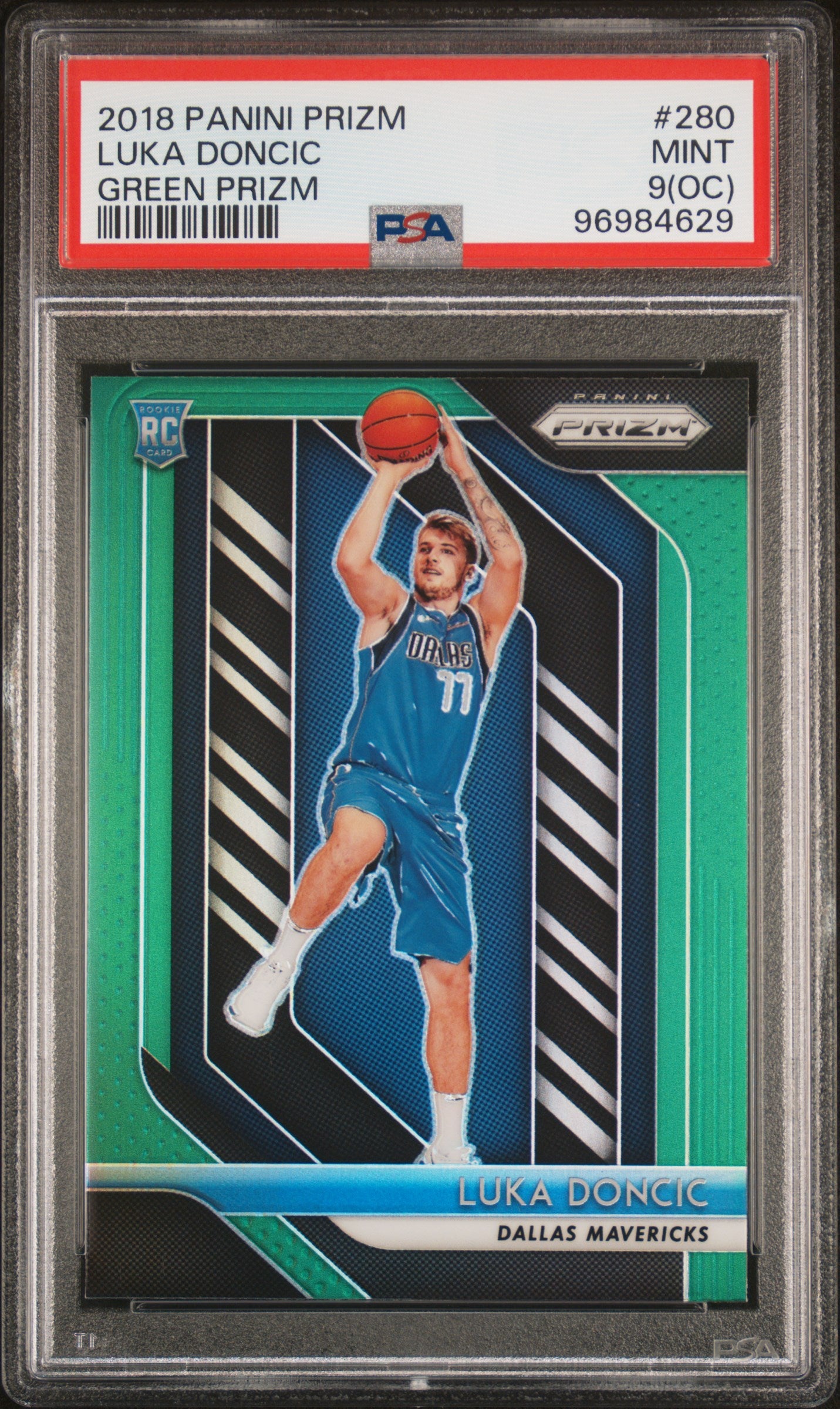 2018 Panini Prizm Luka Doncic #280 Green PSA 9