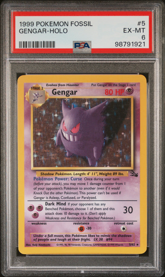 PokéMon TCG Gengar #5 PSA 6