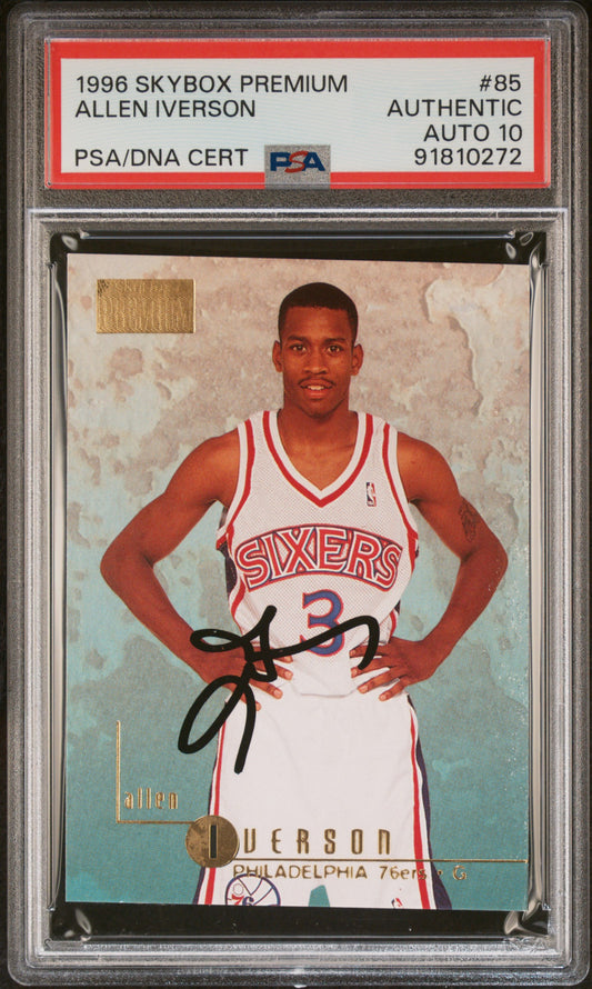 1996 Skybox Premium Allen Iverson #85 PSA A