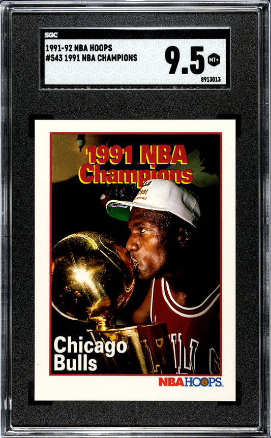 1991 Nba Hoops 1991 NBA Champions #543 SGC 9.5