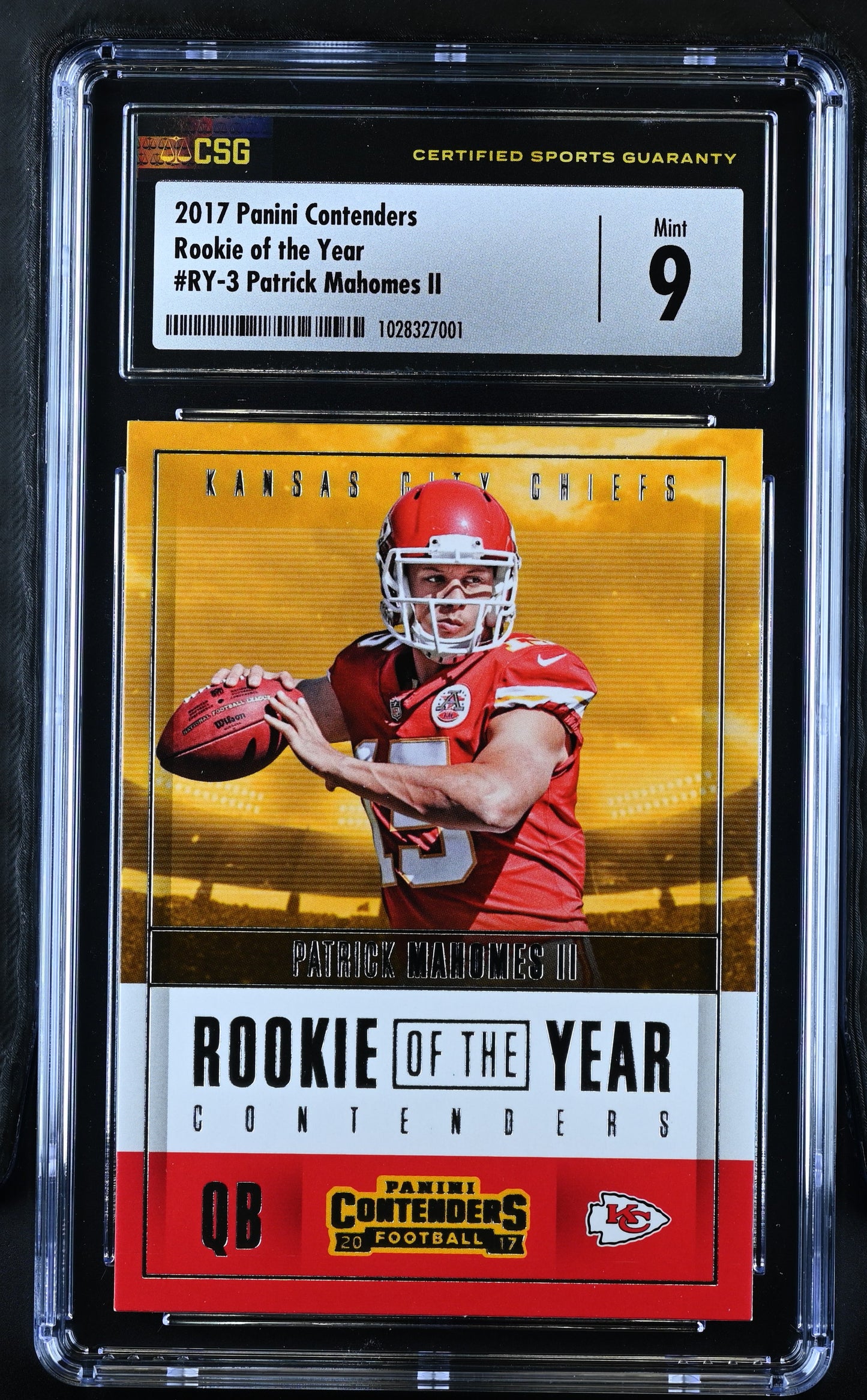 2017 Contenders Patrick Mahomes II #RY-3 CGC 9