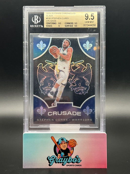 2019 Panini Chronicles Black Steph Curry 1 of 1 BGS 9.5