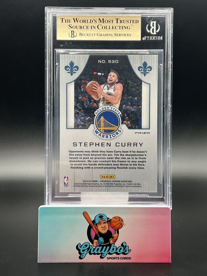 2019 Panini Chronicles Black Steph Curry 1 of 1 BGS 9.5