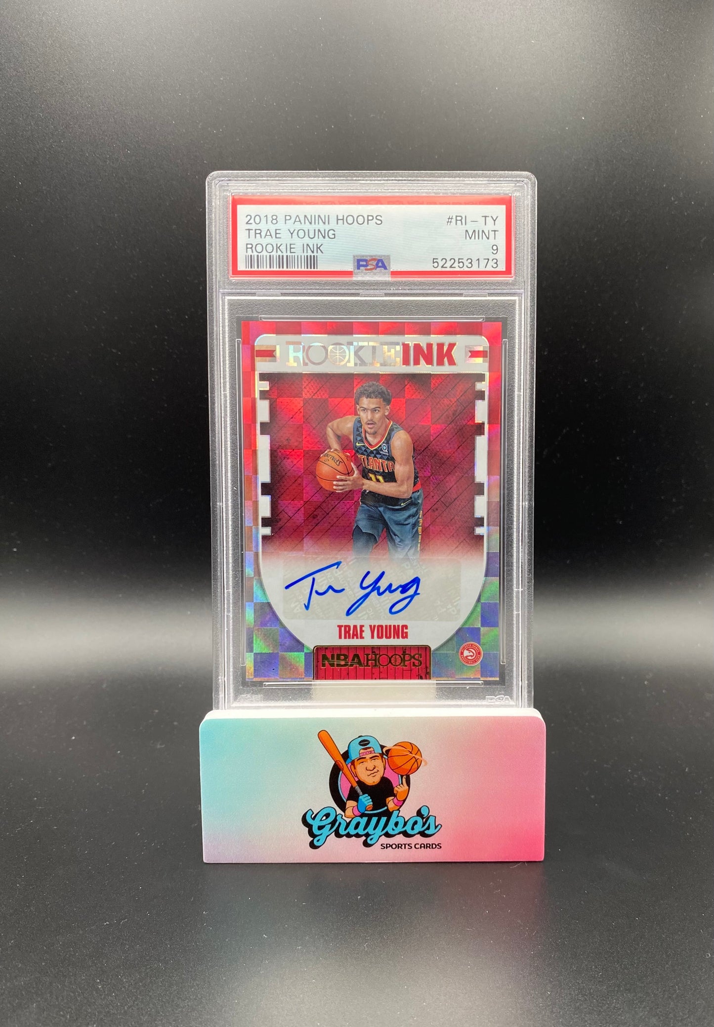 2018 Panini Hoops Trae Young Rookie Ink PSA 9