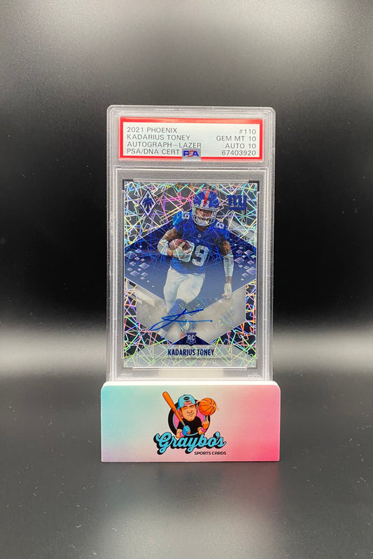 2021 Phoenix Kadarius Toney Autograph Lazer RC /75 PSA 10 Auto 10